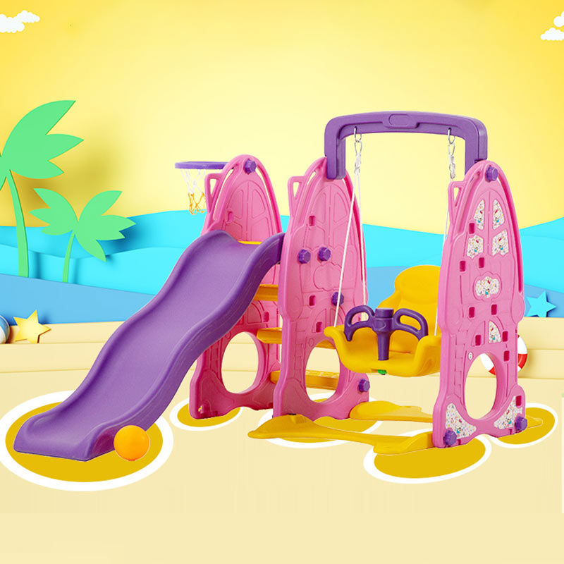 Pink Rabit Slide And Swing 3 In 1