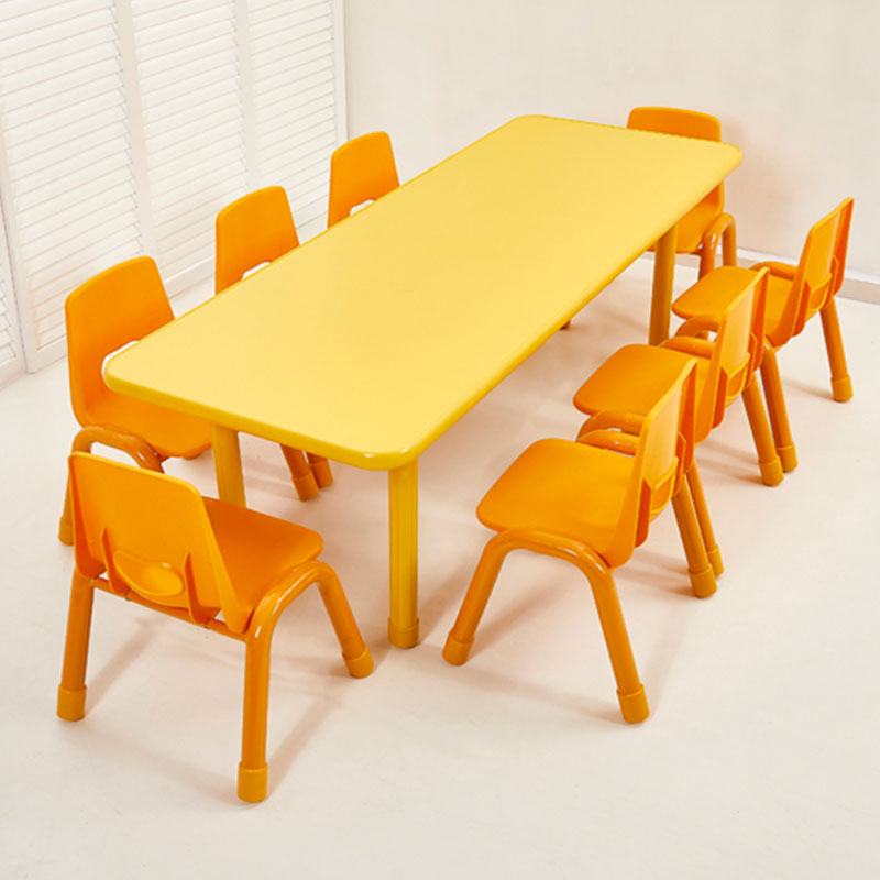 Fireproof Board Eight-person Rectangular Table