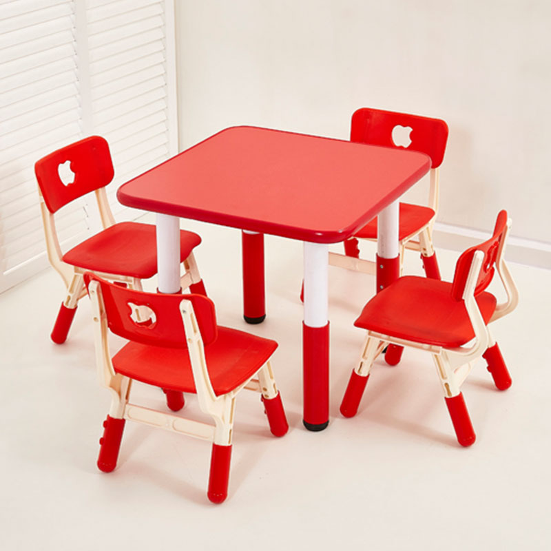 Fireproof Board Square Table (Plastic Lifting Feet)