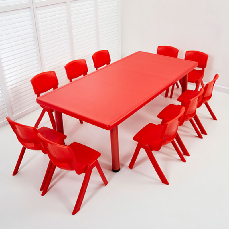 Plastic Eight-person Rectangular Table