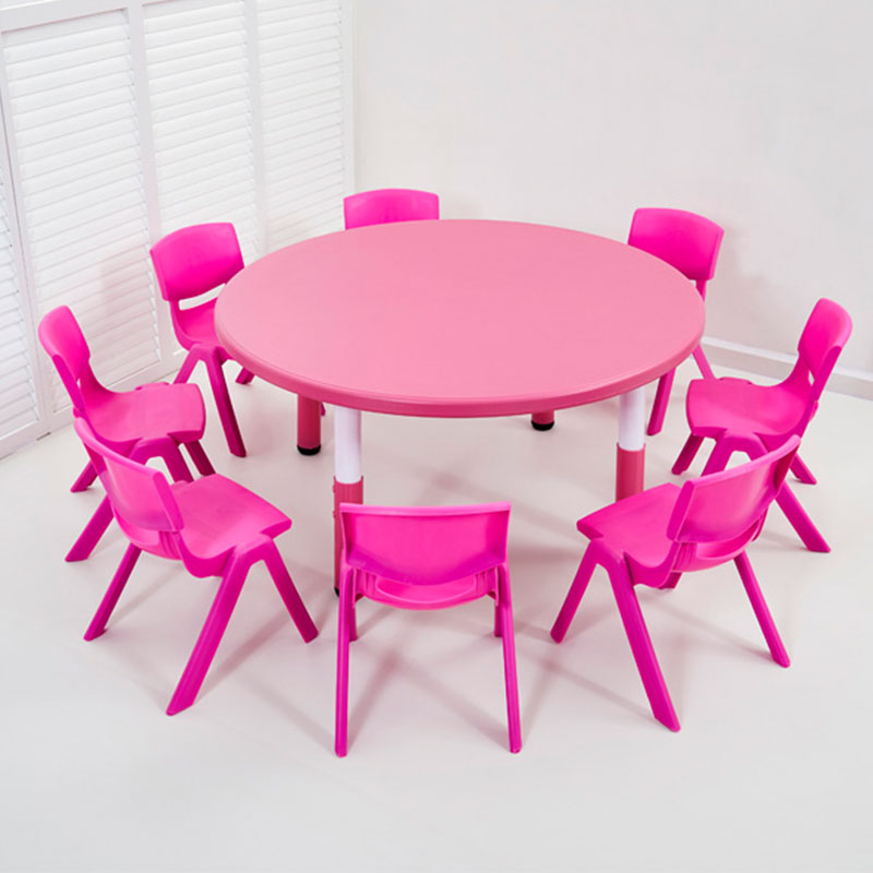 Plastic Eight Persons Round Table (Plastic Lifting Feet)