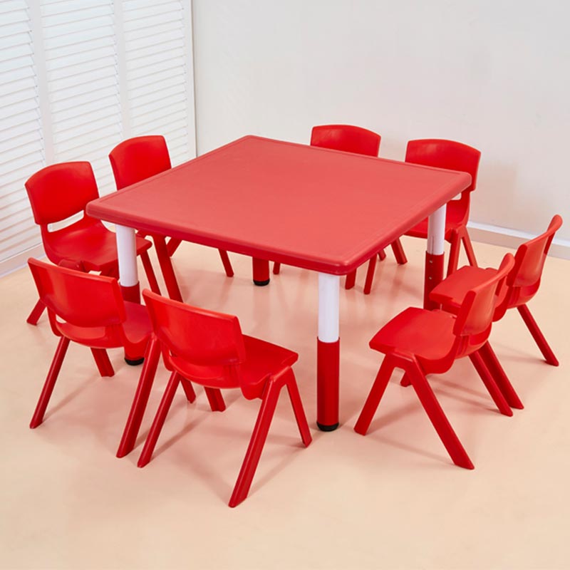 Plastic Square Table for Eight (Plastic Lifting Feet)