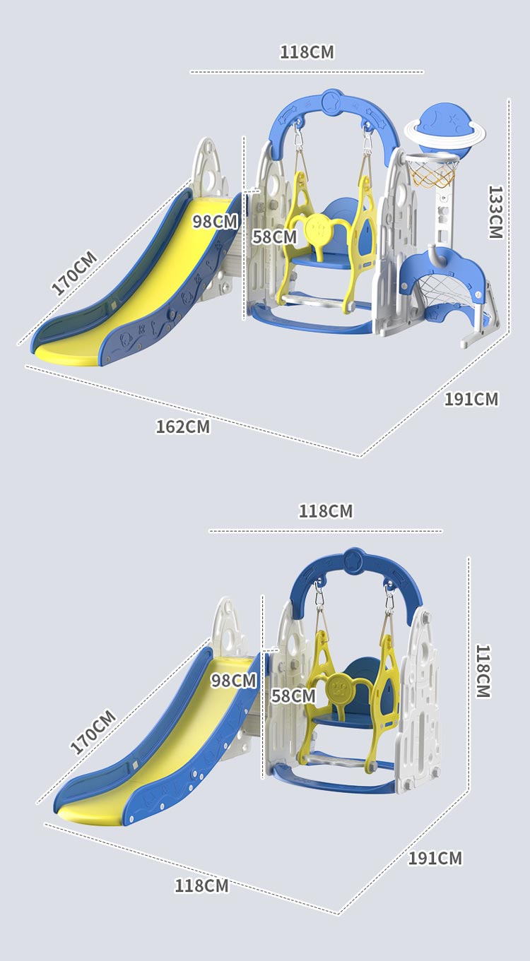 Rocket slide and swing 6 in 1