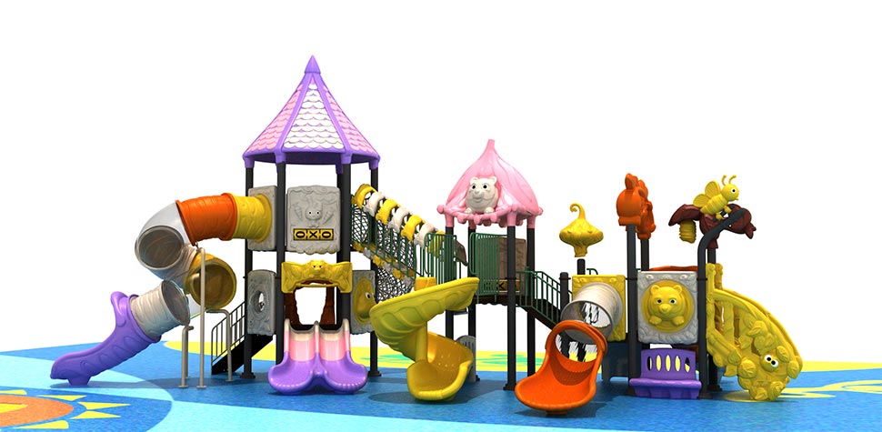 Toddler Plastic Outdoor Playground Slides For Garden