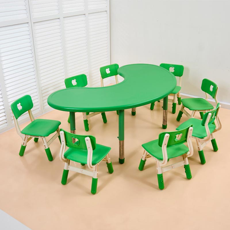 Plastic Moon Table (Stainless Steel Lifting Feet)