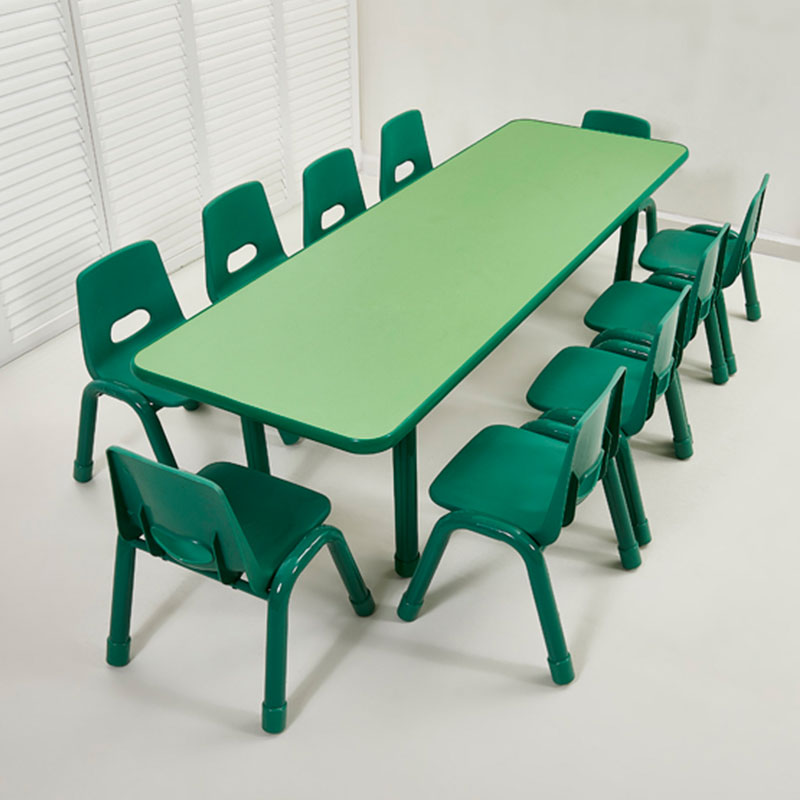 Rectangular Table For Ten People In Fireproof Board